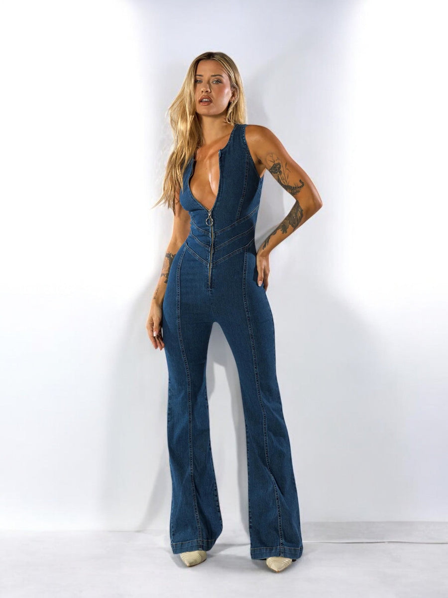 The Heart Denim Jumpsuit