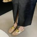 Luxe Mesh Gold Flats
