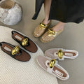 Luxe Mesh Gold Flats
