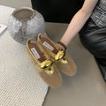 Luxe Mesh Gold Flats